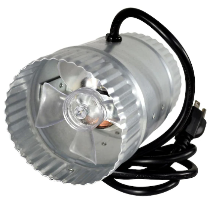 Suncourt Inductor DB204C 4" or 6" In-Line Duct Booster Fan - Boost Airflow & Save Energy- Section A
