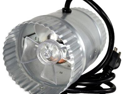 Suncourt Inductor DB204C 4" or 6" In-Line Duct Booster Fan - Boost Airflow & Save Energy- Section A