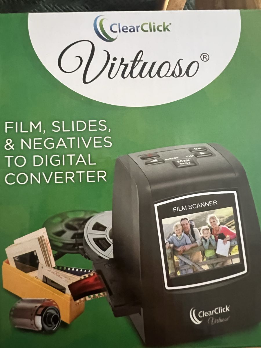 Virtuoso film scanner slide and negative to digital converter, includes 8gb memory card and editing software