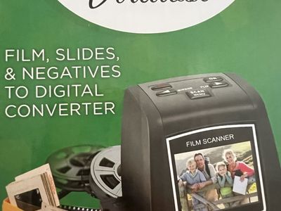 Virtuoso film scanner slide and negative to digital converter, includes 8gb memory card and editing software