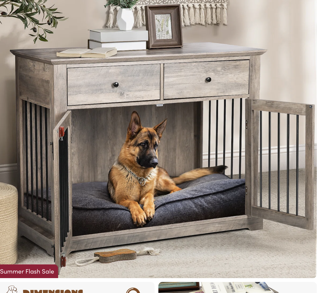 Furniture style dog crate