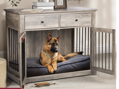 Furniture style dog crate