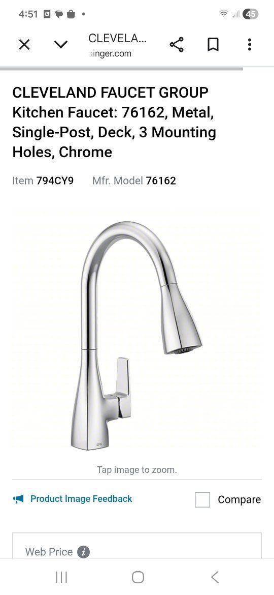 CLEVELAND FAUCET GROUP 76162 Kitchen Faucet - Chrome,