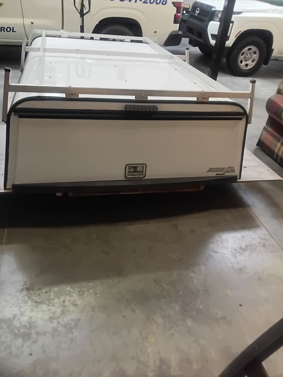 Fully functional canopy for a 2021 Ford F-150 with an 8' bed.