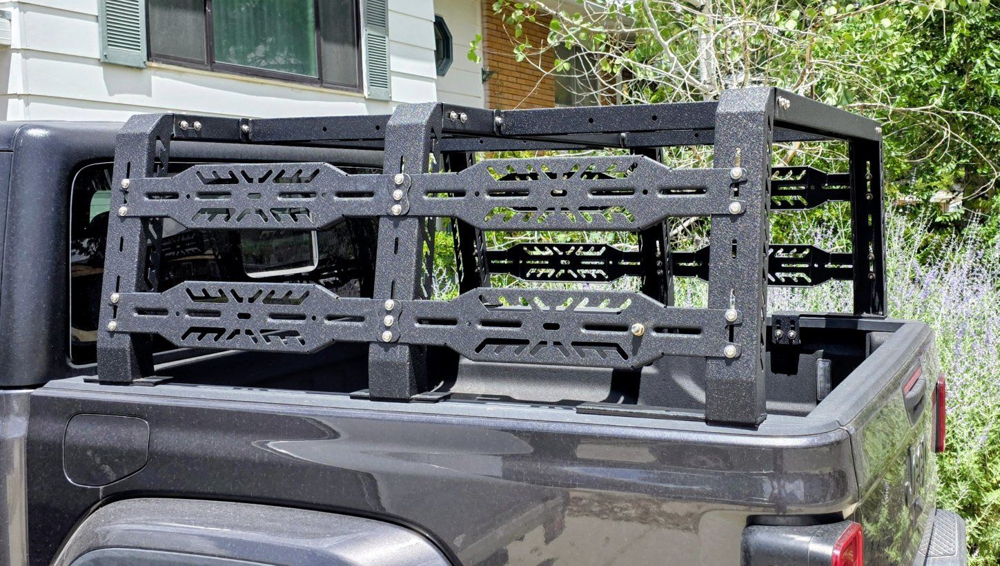 Jeep Gladiator Overland Bed Rack - Black, Durable, assembled, easy install