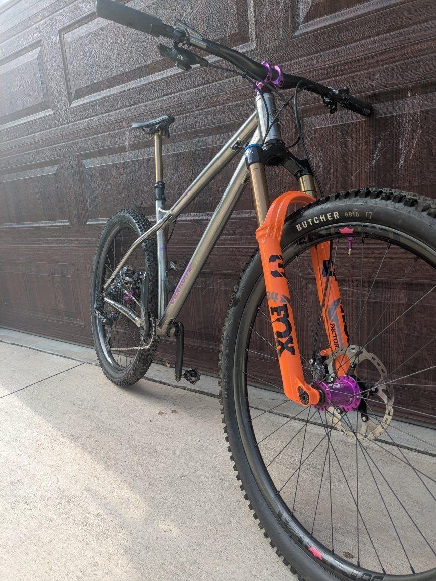 Stanton switch ninerTitanium Mountain Bike - Fox 34 Factory, size large