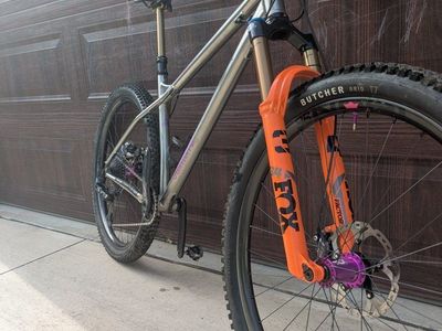 Stanton switch ninerTitanium Mountain Bike - Fox 34 Factory, size large