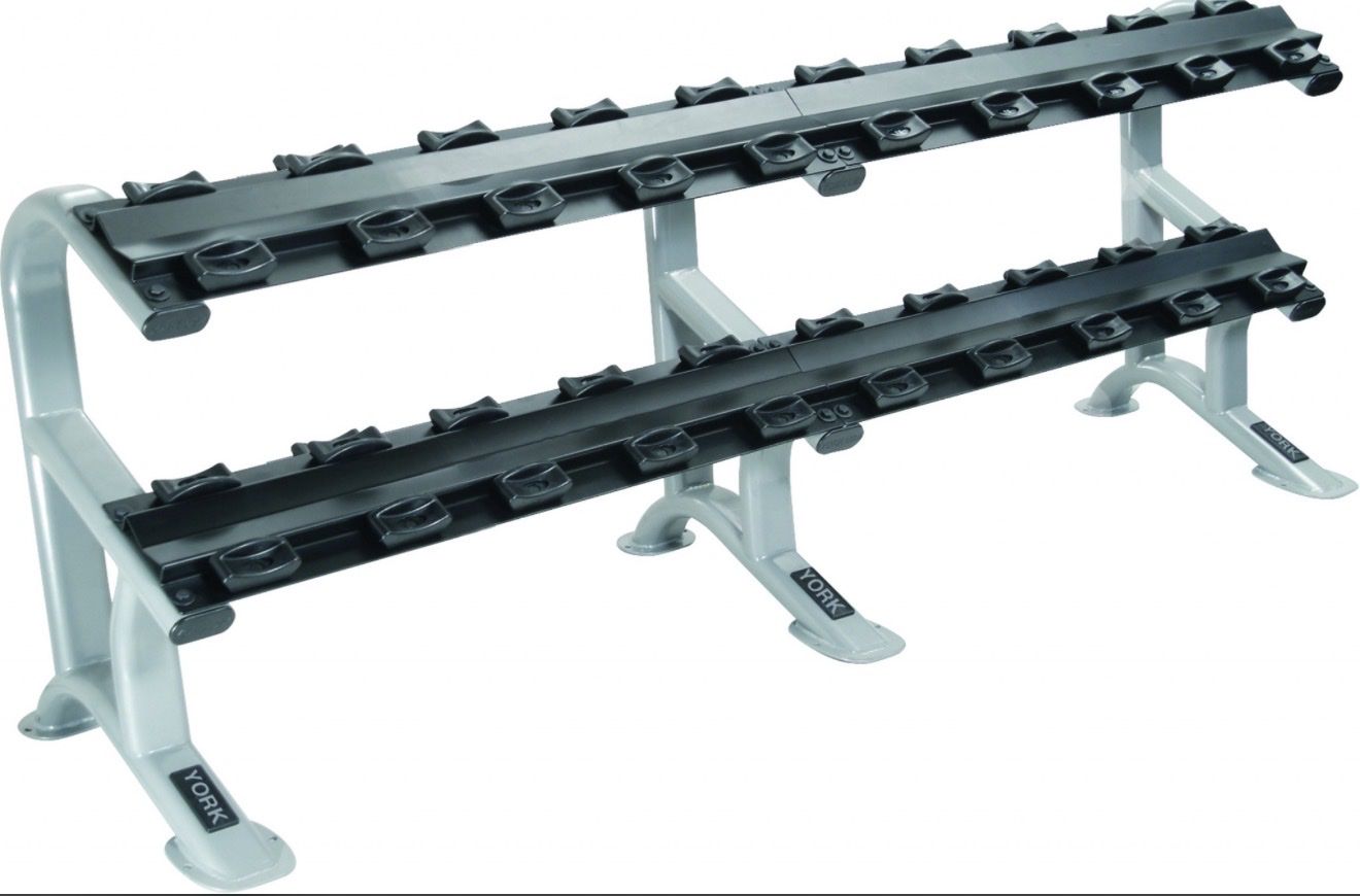 York Barbell Pro Style 2 Tier Dumbbell Rack