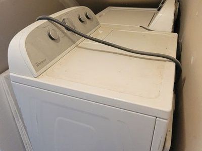Whirlpool White Top Load Washer & Electric Dryer Set - AccuDry, Wrinkle Shield