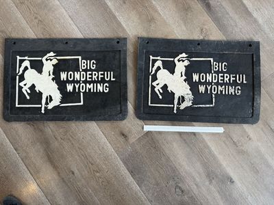 Vintage Big Wonderful Wyoming Rubber Mud Flaps