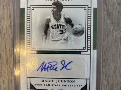 National Treasures Signatures Magic Johnson Michigan State University 1/1 Auto