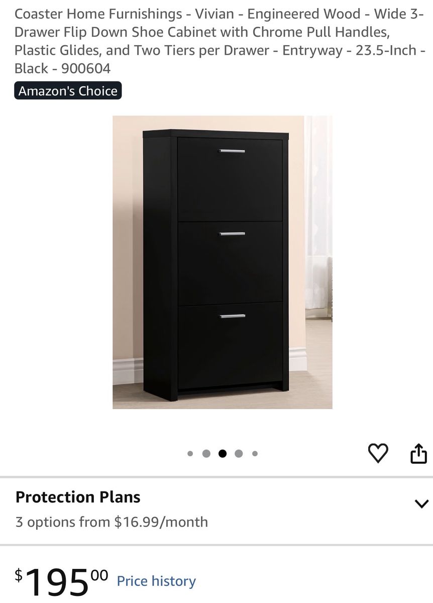 Flip down shoe cabinet