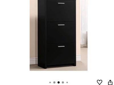 Flip down shoe cabinet