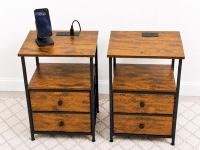 Nightstands With Charging Station New