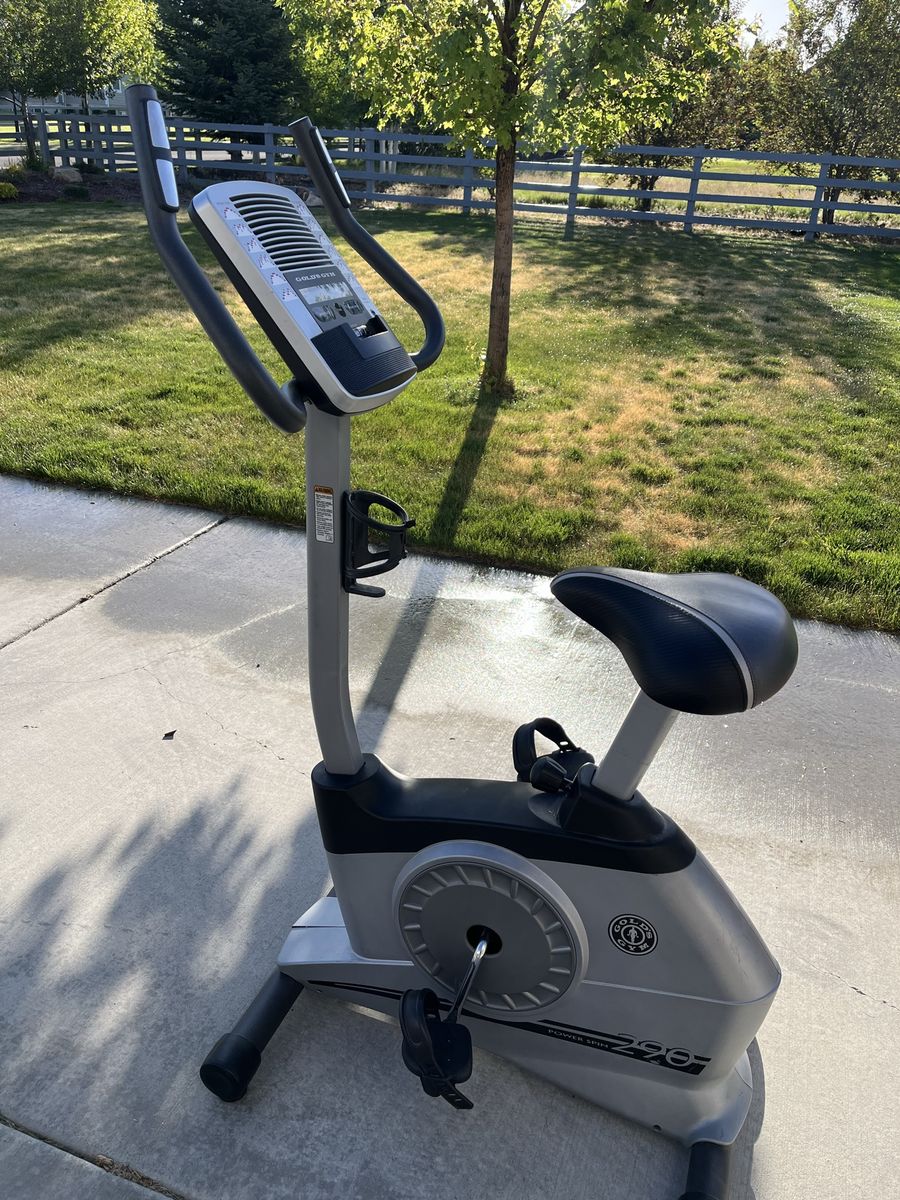 Gold's Gym Power Spin 290 Upright Exercise Bike - iPod Compatible