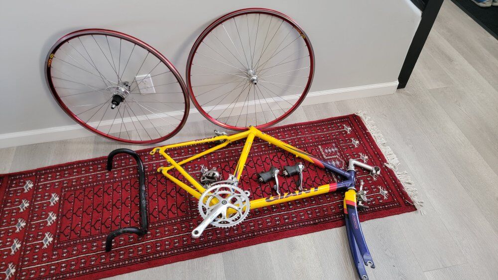 Giant CFR Team 90s Composite Frame 53cm w/ compone