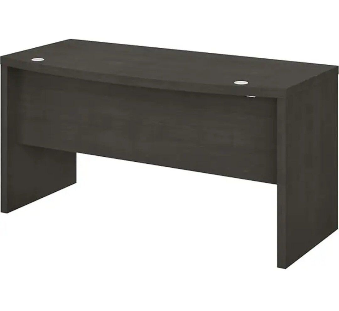 Bush Furniture Bow Front Desk with Wire Management