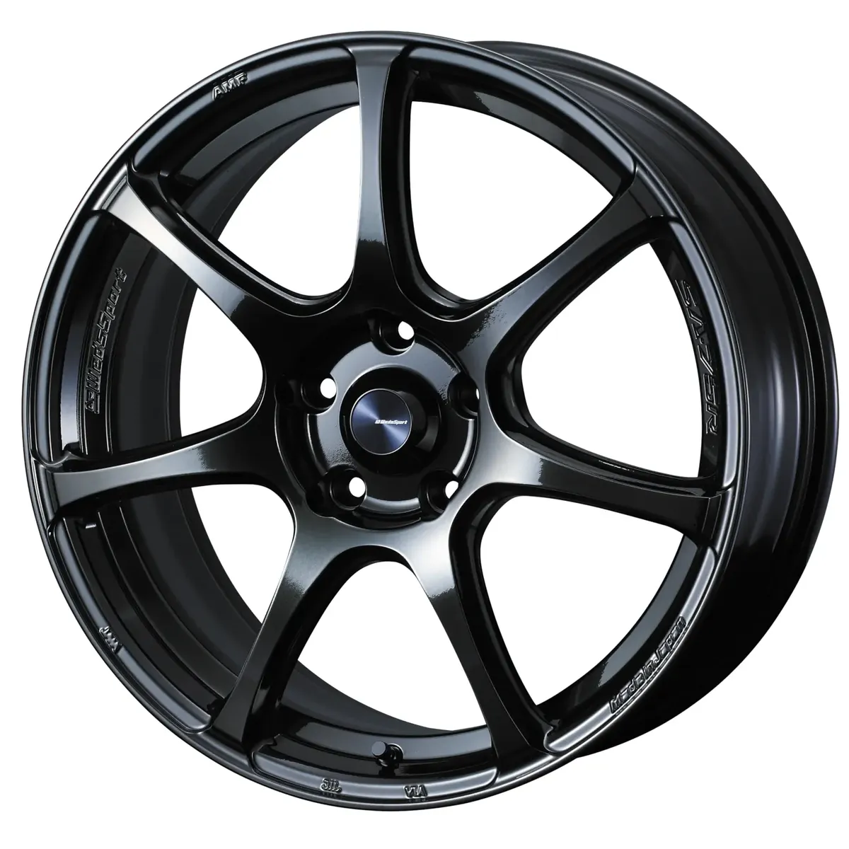 WedsSport SA-75R 18x9.5 5x100 +45 in Hyper Black Clear II Subaru WRX STI BRZ FRS Toyota 86
