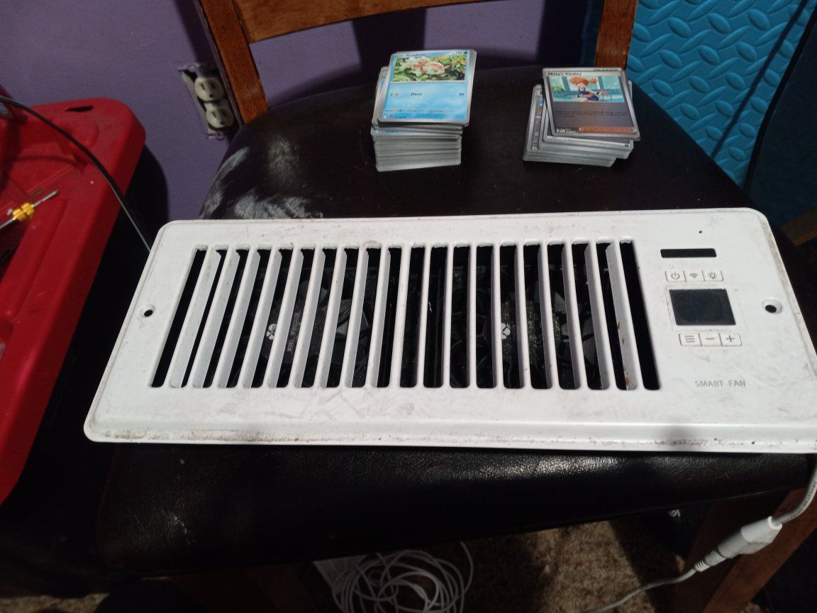 White Smart Fan Floor Vent - Smart Home Cooling Solution