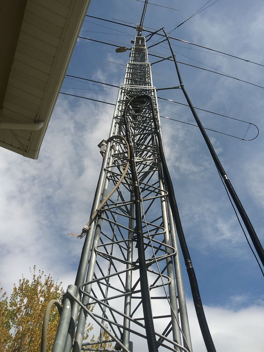 Radio Tower Tri-Ex LM-470 Heavy Duty 70' Motorized Crank-Up Free Standing