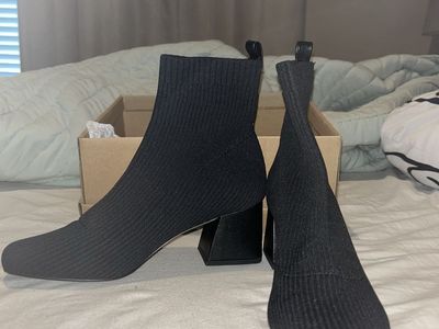 Steve Madden Darma-K Black Knit Boot