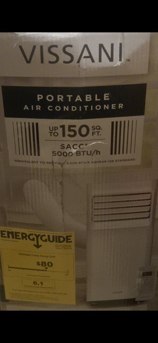 VISSANI 5,000 BTU Portable Air Conditioner