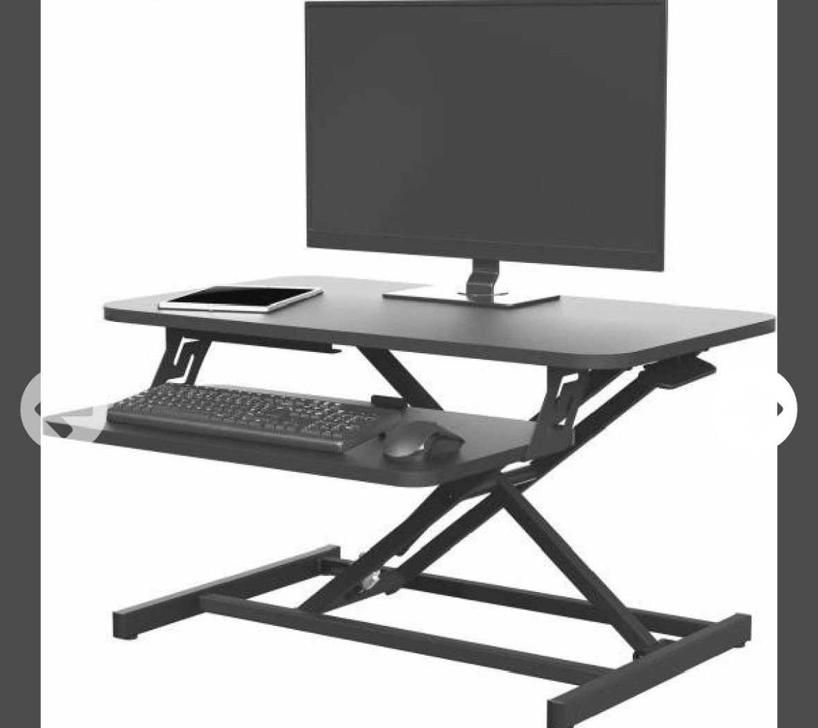 Standing desk converter