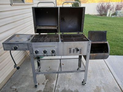 Free Old Gas Grill / Wood Smoker