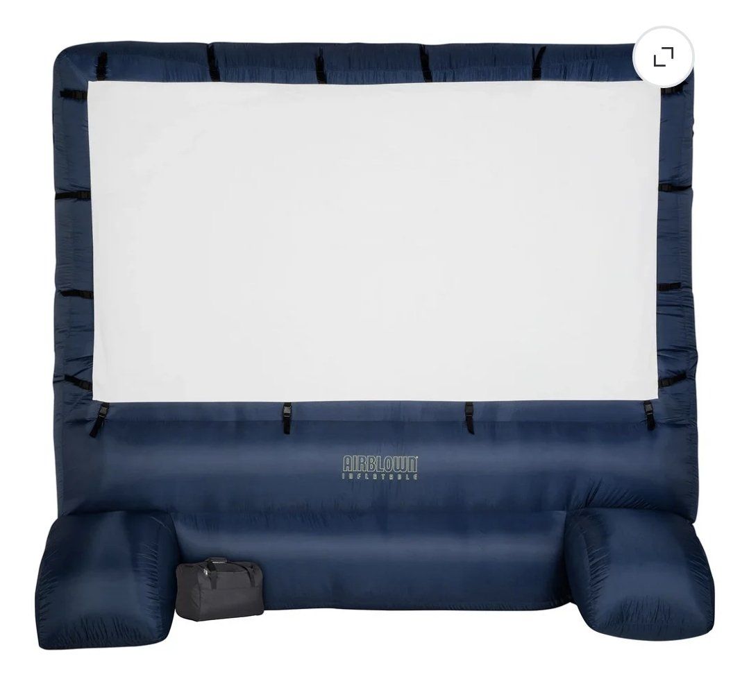 Used inflatable projector screen