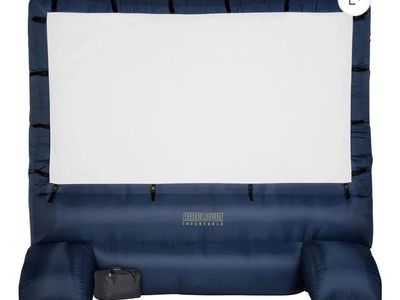 Used inflatable projector screen