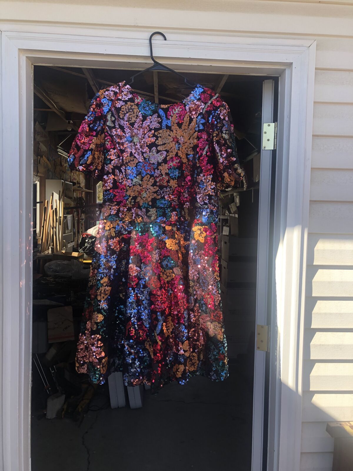 Sequined Formal Dress - Plus Size Womens