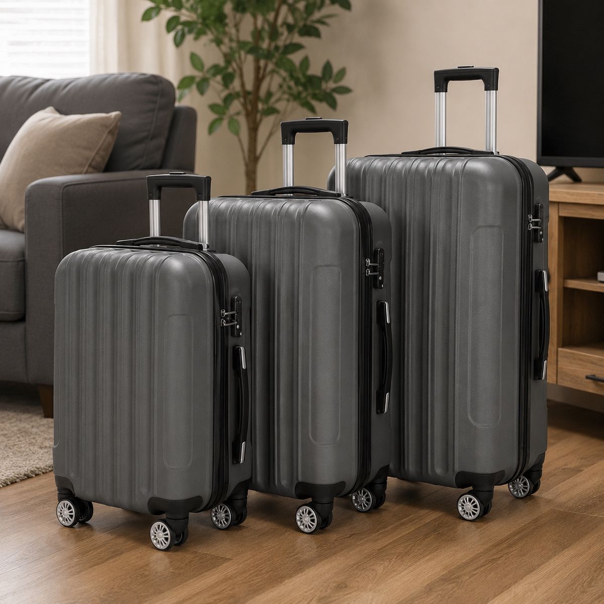  3-Piece Hardshell Luggage Set — Brand New! 