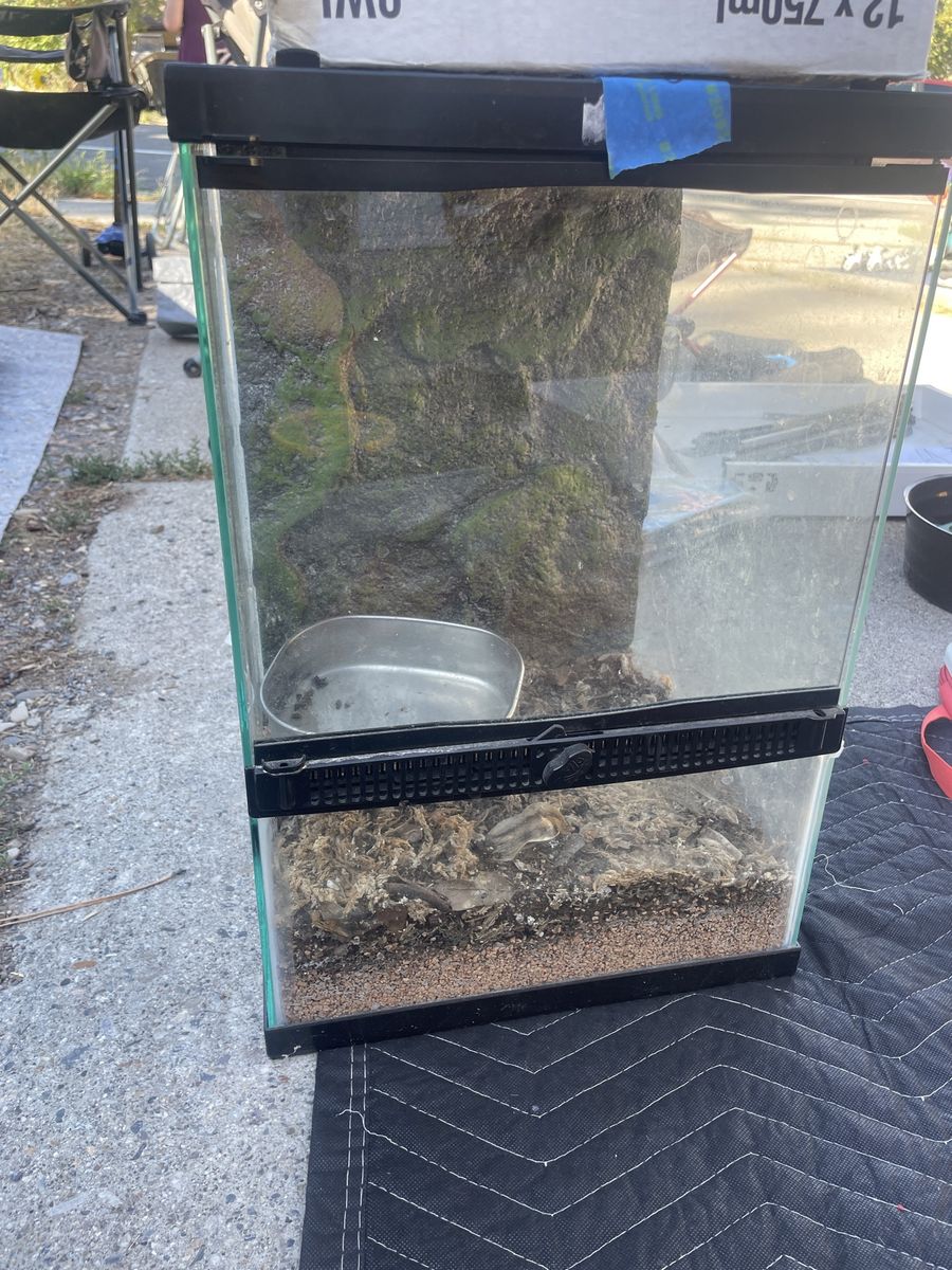 Glass Reptile Terrarium Enclosure Tank with Front Opening Doors