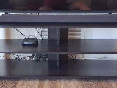 Black 3-Tier TV Stand Media Console