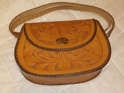 Hand-tooled Leather Purse - Vintage