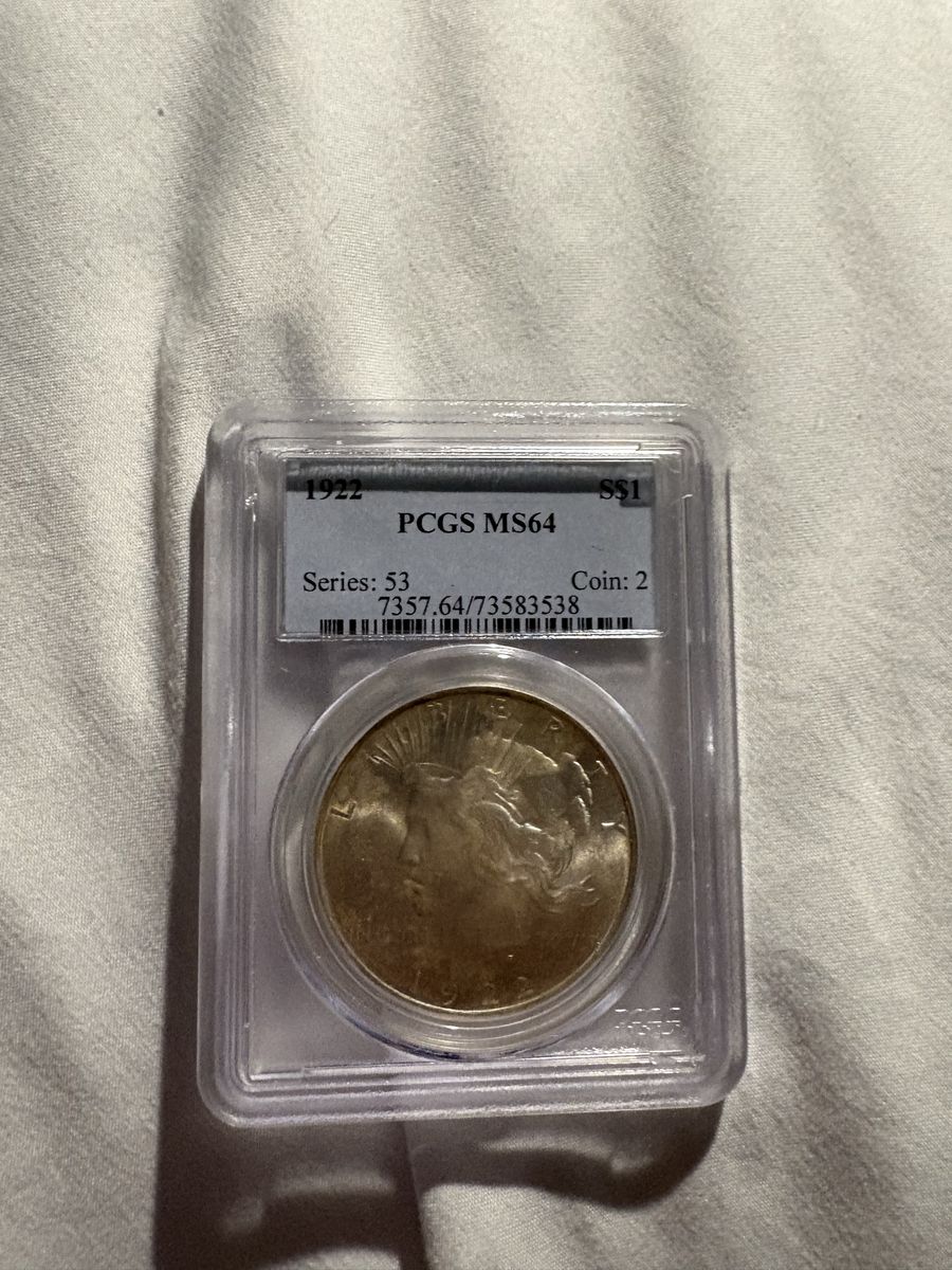 1922 piece silver dollar
