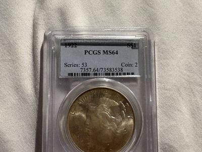 1922 piece silver dollar