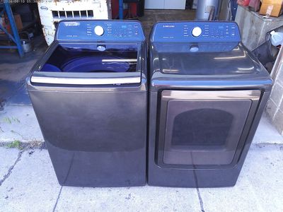 Samsung top load washer with matched electric dryer