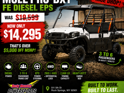 NEW 2024 Kawasaki Mule PRO-DXT FE Diesel EPS for sale at Rocky Mountain Powersports in Rock Springs!