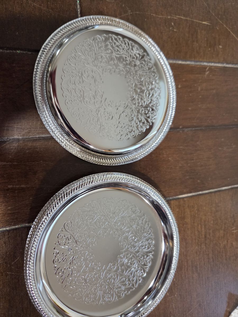 6 Wm Rogers Silver-plated coaters