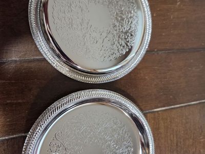 6 Wm Rogers Silver-plated coaters