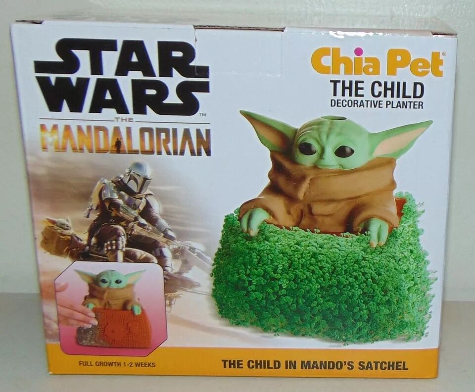 Star Wars Grogu The Child In Mando s Satchel Chia Pet The Mandalorian Disney