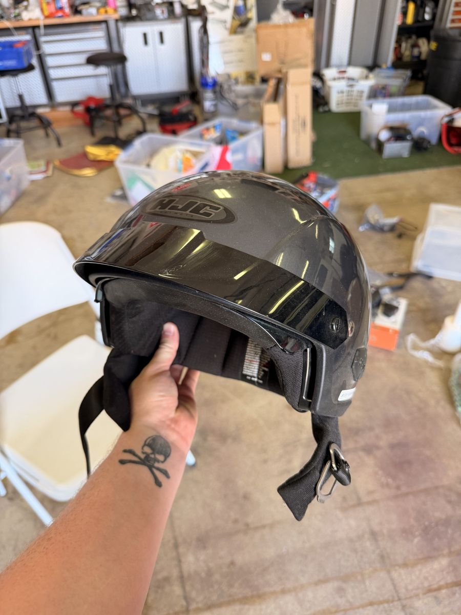 HJC IS-CRUISER DOT Certified Motorcycle Half-Helmet - Gloss Black, Size L (59-60cm)