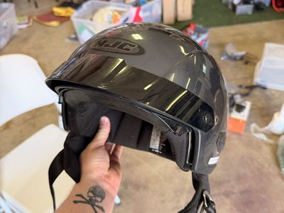 HJC IS-CRUISER DOT Certified Motorcycle Half-Helmet - Gloss Black, Size L (59-60cm)