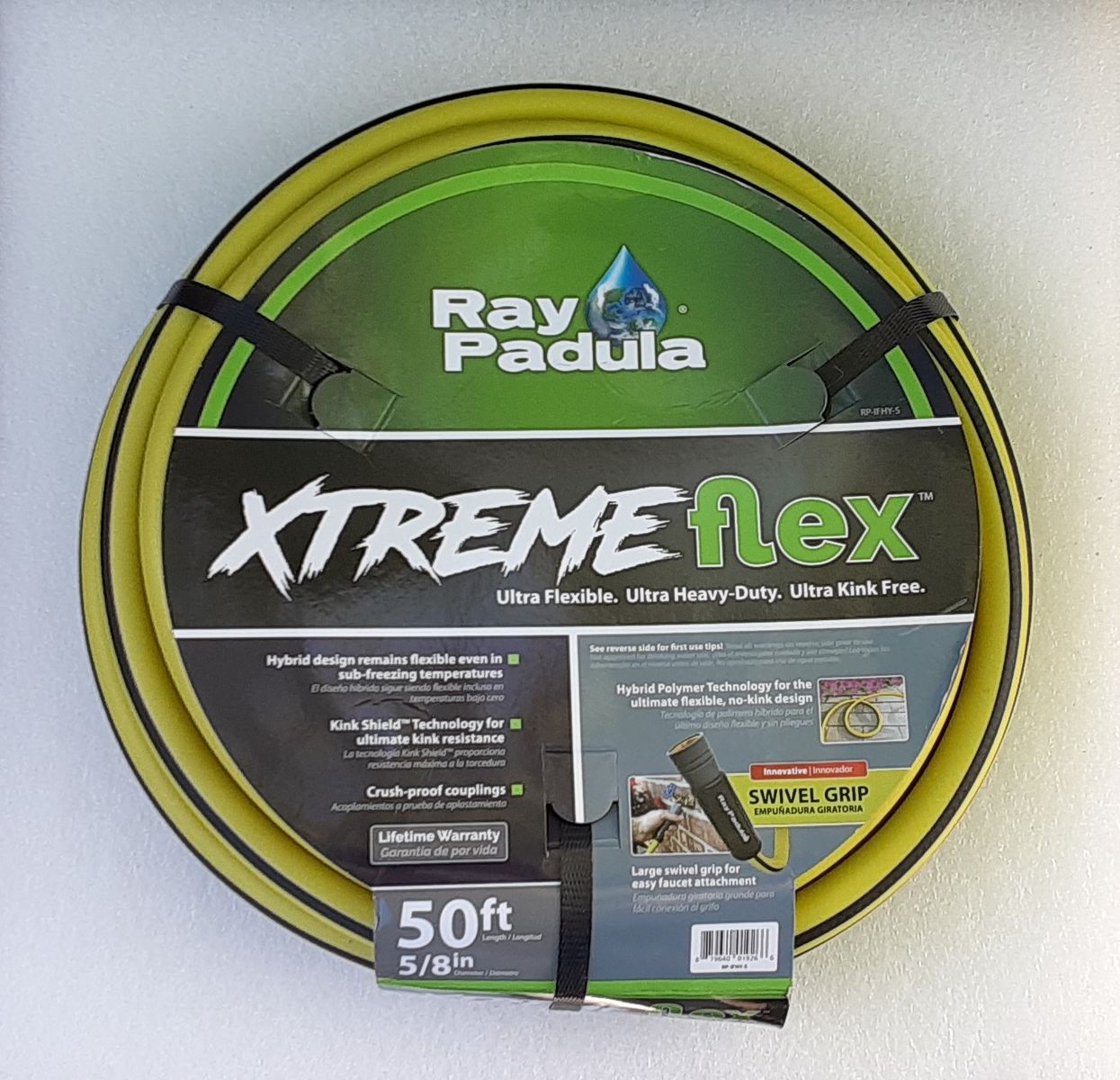 New Ray Padula XtremeFlex Ultra Flexible 50ft Heavy Duty Premium Hybrid Garden Hose: Leak-Resistant, Kink Free, Comfi-Grip