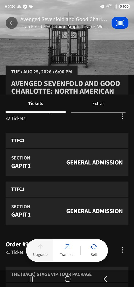 Avenged Sevenfold & Good Charlotte GA Pit tickets