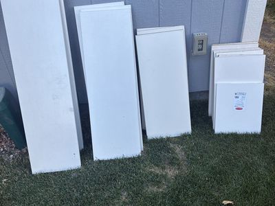 White Laminated Wooden Shelving Boards Multiple Sizes