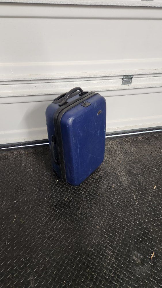 Samsonite Blue Hardside Carry-On Spinner Luggage Suitcase