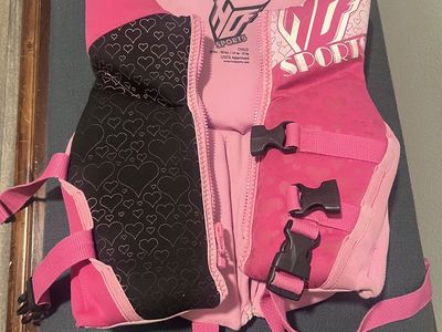 HO Sports Child Life Jackets (2)- "Size" 30-50 lbs. - Pink and Black & Blue and Yellow