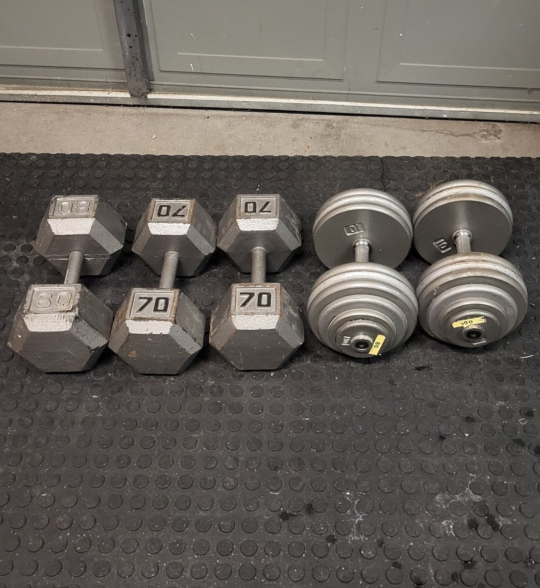 dumbbells 380 pounds